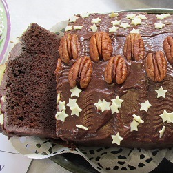 A chocolate cake