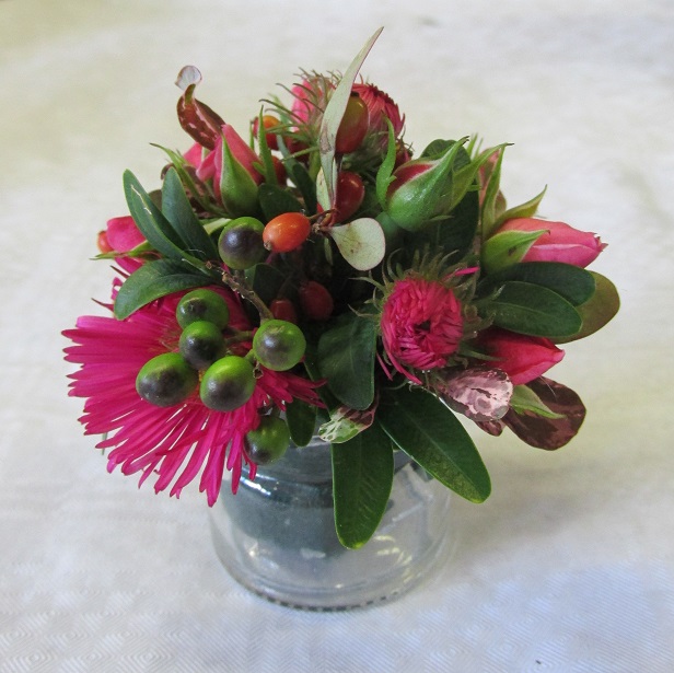 Flowers, a miniature arrangement