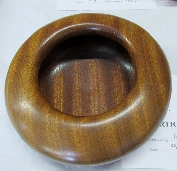 A brown wooden bowl